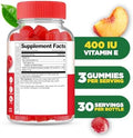 Lifeable Vitamin E Gummies 400 Iu Great Tasting Vitamin E Supplements Skin Eye Health And Immune Function Support Vit E For Adults Men Women 90 Gummies