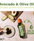 BetterBody Foods Refined Avocado Olive Oil 50/50 Blend, Non-GMO Cooking Oil, Gluten Free, Kosher, Frying, Baking, 500 mL, 16.9 Fl Oz