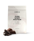 OMNIA Pure Whey Protein Powder Nutrition Low Carbs and Low Sugar Muscle Building Powder Over 22G Protein Per Serving 33 Servings - 1 KG - Chocolate