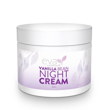 Eva Naturals Vanilla Bean Night Repair Cream Green Tea Vitamin E Face Night Cream For Smoother Softer Skin While Reducing Wrinkles and Fine lines Anti Aging Moisturizer For All Skin Types 2 Oz