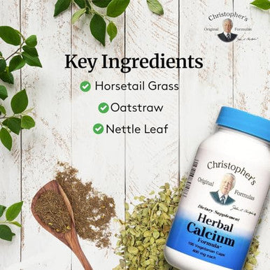Christopher'S Original Formulas Herbal Calcium Natural Bone Support 100 Caps Pack Of 4