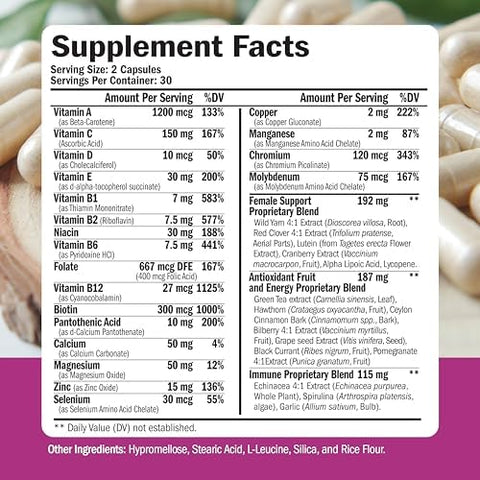 Vimerson Health Vegan Multivitamins for Vegans and Vegetarians and Multivitamin for Women