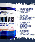 Gaspari Nutrition: Aminolast Muscle Recovery And Endurance Bcaa Fuel Enhances Recovery & Replenishes Electrolytes 30 Servings (Peach Raspberry)