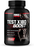 Force Factor Test X180 Boost Testosterone Booster And Energy Supplement For Men, Boost Energy, Increase Stamina, Enhance Vitality And Performance, With D-Aspartic Acid And Fenugreek, 120 Tablets