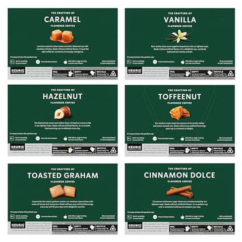 Starbucks K-Cup Coffee Pods, Flavored Hot or Iced Coffee, Variety Pack, 60 Keurig Pods
