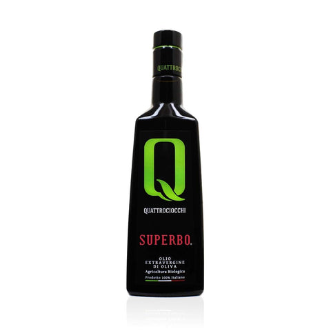 Quattrociocchi Superbo Organic Extra Virgin Olive Oil 500ml ÃƒÂ¢Ã¢â€šÂ¬Ã¢â‚¬Å“ Extreme Intensity Moraiolo Olive Oil from Lazio Italy ÃƒÂ¢Ã¢â€šÂ¬Ã¢â‚¬Å“ Cold Pressed High Polyphenol Award-Winning Oil for Cooking