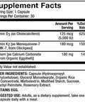 Dr. Mercola, Calcium with Vitamins D3 & K2 Dietary Supplement, 30 Servings (30 Capsules), Supports Bone Health, Supports Cardiovascular Health, Non GMO, Soy , Gluten