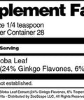 Terravita Ginkgo Biloba Leaf Extract (24% Ginkgo Flavones, 6% Terpene Lactones) Powder (1 Oz, Zin: 514349)