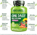 Naturelo One Daily Multivitamin For Women 50+ (Iron) 60 Capsules Calcium Supplement For Bone Strength 120 Capsules Bundle