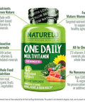 Naturelo One Daily Multivitamin For Women 50 (Iron Free) 60 Capsules Calcium Supplement For Bone Strength 120 Capsules Bundle