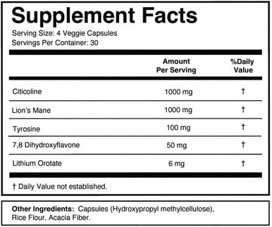 Divine Health Dr. Colbert Md Brain Zone Advanced Lions Manetyrosinedim120 Capsules30 Servings