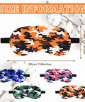 Eurzom Camo Sleep Mask Soft Sleeping Eye Masks For Comfortable Artificial Silk Sleeping With Elastic Straps For Blocking Light For Men Women 4 Colors 4 Pieces