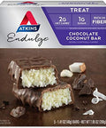 Atkins Caramel Chocolate Nut Roll Snack Bar 16 Count And Chocolate Coconut Bar 5 Count Bundle