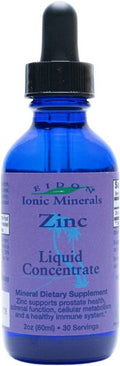 Eidon Ionic Minerals Liquid Zinc Concentrate Ionic Zinc Drops Boost Immune System Mood Relieves Stress AllNatural Vegan Gluten No Preservatives or Additive 2 Ounce Bottle
