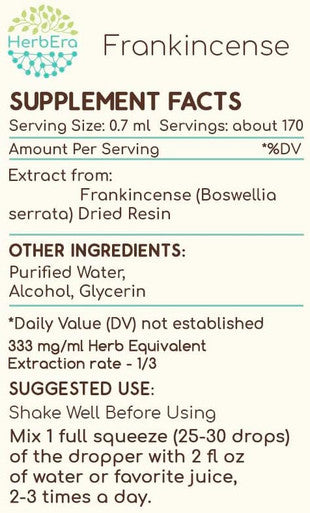 Frankincense A120 (2pcs) Alcohol Herbal Extract Tincture, Concentrated Liquid Drops Natural Boswellia Serrata Dried Resin (2x4 fl oz)