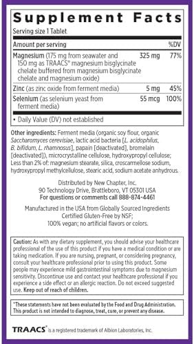 New Chapter Magnesium Selenium Zinc Supplement For Active Bodies Bounce Back After Exercise With Muscle Support Minerals + Hydrating Electrolytes 325 Mg Magnesium In One Daily Tablet 30 Count
