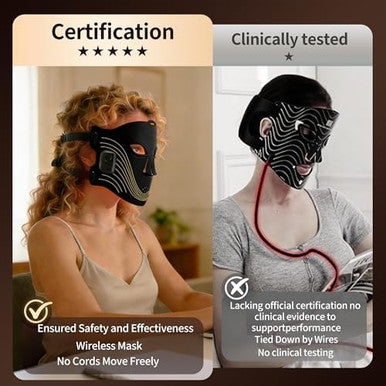 Memtim Red Light Therapy Mask For Face 4 Modes Cordless Led Face Mask Light Therapy With 2000Mah Rechargeable Remote Led Face Mask At Home& Travel