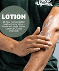 Dr. Squatch Natural Hand And Body Lotion For Men - Made With Shea Butter Coconut Oil Vitamin E For 24-Hr Moisturization - Pine Tar Fresh Falls Coconut Castaway & Cool Fresh Aloe (10 Fl Oz 4-Pack)