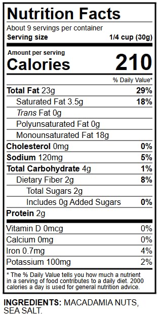 Wellsley Farms Salted & Dry Roasted Macadamia Nuts (1 Bag) Lightly Seasoned with Sea Salt 10 oz Resealable Bag Kosher KetoFriendly.