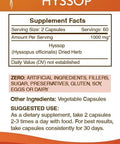 Secrets of the Tribe Hyssop 120 Capsules, 1000 mg, Hyssop (Hyssopus officinalis) Dried Leaf and Flower (120 Capsules)
