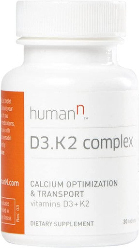 HumanN Vitamin D3 and K2 Complex Supports Immune Respiratory Lung and Bone Health Dietary Supplement Fast Melt Tablets 30 Count from The Makers of SuperBeets