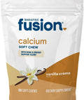 Bariatric Fusion Bariatric Calcium Supplement Chews Calcium Citrate with Vitamin D3 Bariatric Vitamin Sugar Free Chewable 500mg Lemon 60 Count