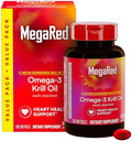 Megared 350Mg Omega 3 Supplement With Epa/Dha Astaxanthin & Phospholipids No Fish Oil Aftertaste Supports Heart Brain Joint And Eye Health 120 Count Softgels (2 Pack)