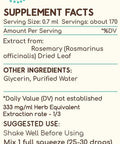 Rosemary B120 (2pcs) Alcohol-Free Herbal Extract Tincture, Concentrated Liquid Drops Natural Rosemary (Rosmarinus Officinalis) Dried Leaf (2x4 fl oz)