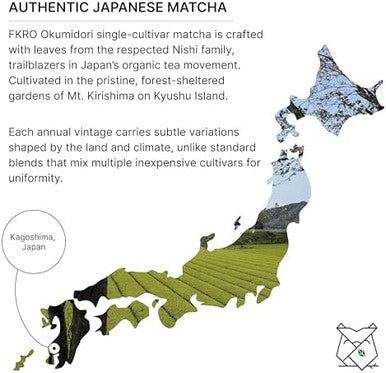 FKRO Organic Okumidori Ceremonial Grade Matcha Green Tea Powder | Award-Winning Family Farm Direct from Japan | | 30g Pouch