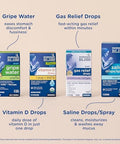 Mommy'S Bliss 4-Piece born And Baby Essentials Kit - With Gripe Water, Gas Relief Drops, Vitamin D 400Iu, And Saline Drops/Spray - The Perfect Baby .