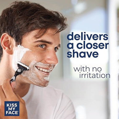Kiss My Face Cedarwood + Bergamot Moisture Shave 4 In 1 Shaving Cream Cruelty And Vegan With Added Olive Oil And Aloe Leaf Extract Vitamin E Rich