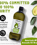 Chosen Foods 100% Pure Avocado Oil for Cooking - 1.75L - Made With Good Fats from Avocados, Naturally Refined, Never Adulterated, High Smoke Point, Non-GMO, Soy-Free, Canola Oil-Free, Gluten-Free, Keto