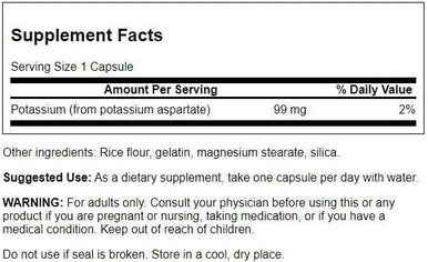 Swanson Potassium Aspartate 99 Milligrams 60 Capsules (2 Pack)