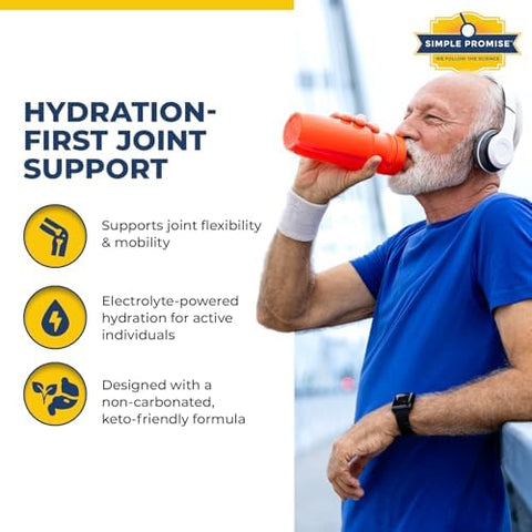 Simple Promise Xentaflex - Joint Support Electrolyte Powder With Aqualox Boswellia & Potassium - Supports Hydration And Mobility -Joint Supplement For Men & Women - 30 Servings - Citrus Mint Flavor