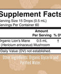 Maryruth's Lions Mane Mushroom Supplement 1 Fl Oz 1180Mg