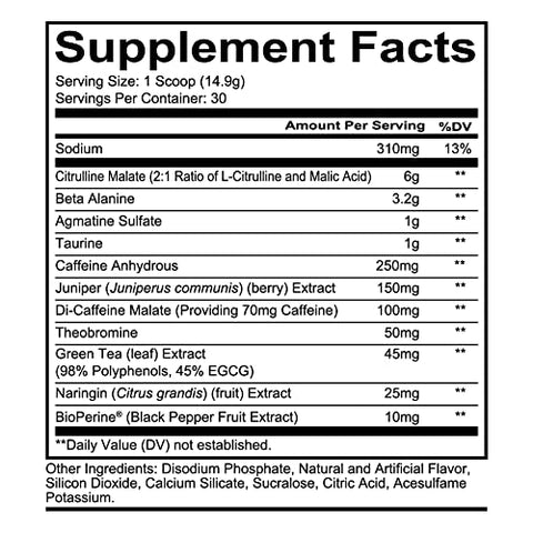 Redcon1 Total War Preworkout - Contains 320Mg Of Caffeine From Green Tea Juniper & Beta Alanine - Pre Work Out With Amino Acids To Increase Pump Energy Endurance (Rainbow Candy 30 Servings)