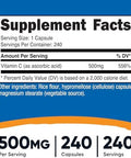 Nutricost Vitamin C 500Mg 240 Capsules Vegetarian Gluten & Nongmo