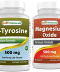 Best Naturals L-Tyrosine 500 Mg & Magnesium Oxide 500 mg