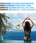 Tropicana Virgin Coconut Oil USDA Organic 8.45 fl. oz. Whole Kernel Cold-Pressed Coconut Oil Hexane-Free Not-Hydrogenated Great for Hair & Skin with Delicious Light Coconut Flavor & Aroma