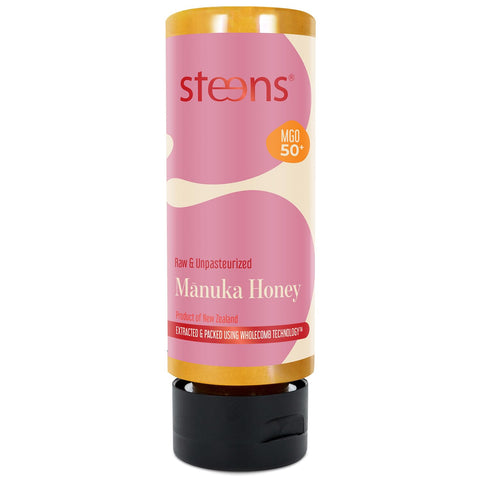 Steens Manuka Honey - MGO 50+ - Pure & Raw 100% Certified Manuka Honey - Bottled and Sealed in New Zealand - 17.6oz