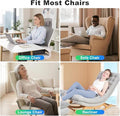 Comrelax Vibration Back Massager For Chair With Heat Massage Seat Cushion With Adjustable Neck Support Pillow & Heating Zones Short Plush Cover Comfortable Pad For Office & Home s For Mom & Dad