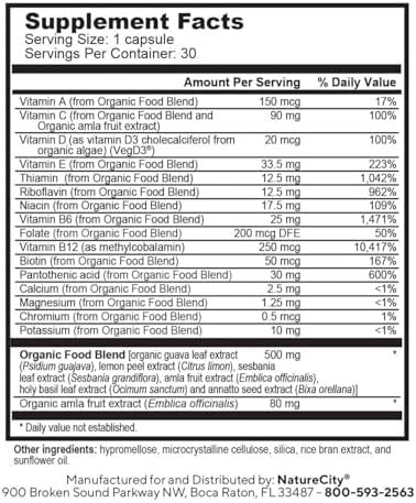 Truemulti Plant Based Daily Adult Multivitamins (30 Veggie Capsules) One A Day Vitamins - Daily Vitamin For Men And Women - Soy Free, Non-Gmo, Gluten Free