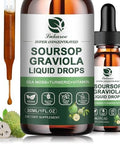 Lukaree (2 Pack) Soursop Graviola Leaf Extract Liquid Drop Plus Pure Botanical Sea Moss For Cell Support & Regeneration Immunity And Gut Health Soursop Bitters LiquidFull Texture Natural Flavor 1 Fl Oz