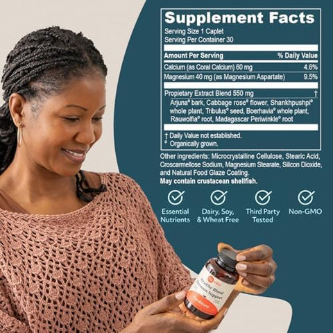 R-U Ved Carditone - Natural Heart Health Supplement For Women & Men Bp Formula Holistic Heart Support With Rauwolfia Arjuna Calcium And Magnesium - 30 Vegetarian Caplets (Pack Of 1)