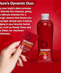 Detoxify Mega Clean Herbal Cleanse " Tropical " 32 Oz " Professionally Formulated Herbal Detox Drink " Enhanced With Milk Thistle Ginseng Root & Guarana Seed " Plus Sticker