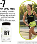 Nutrabio Biotin (Vitamin B7) Supplement 5000Mcg May Help Promote Healthy Hair Skin And Nails 90 Vegetable Capsules