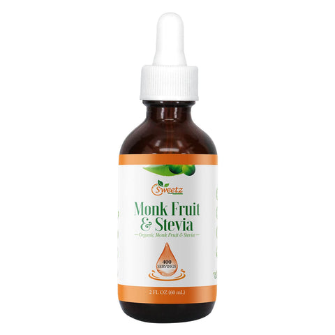 Monk Fruit & Stevia Liquid Sweetener Drops - Natural Sweeteners & Sugar Alternatives - Delicious Blend with No Bitter Aftertaste - Concentrated Sweetener Liquid Drops Extract ÃƒÂ¢Ã¢â€šÂ¬Ã¢â‚¬Å“ 8 FL OZ (1600 Servings)