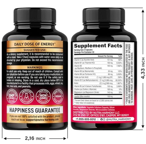 Nutraharmony Vitamin B Complex & Ceylon Cinnamon Capsules