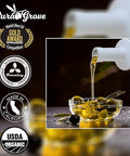 Pura Grove Organic Cold Pressed Extra Virgin Olive Oil Premium Grade - High Polyphenol - Hand Harvested & California Grown - 16.9Oz Opaque Glass Bottle 2024 Harvest 2025 Bottled