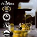 Pura Grove Organic Cold Pressed Extra Virgin Olive Oil Premium Grade - High Polyphenol - Hand Harvested & California Grown - 16.9Oz Opaque Glass Bottle 2024 Harvest 2025 Bottled
